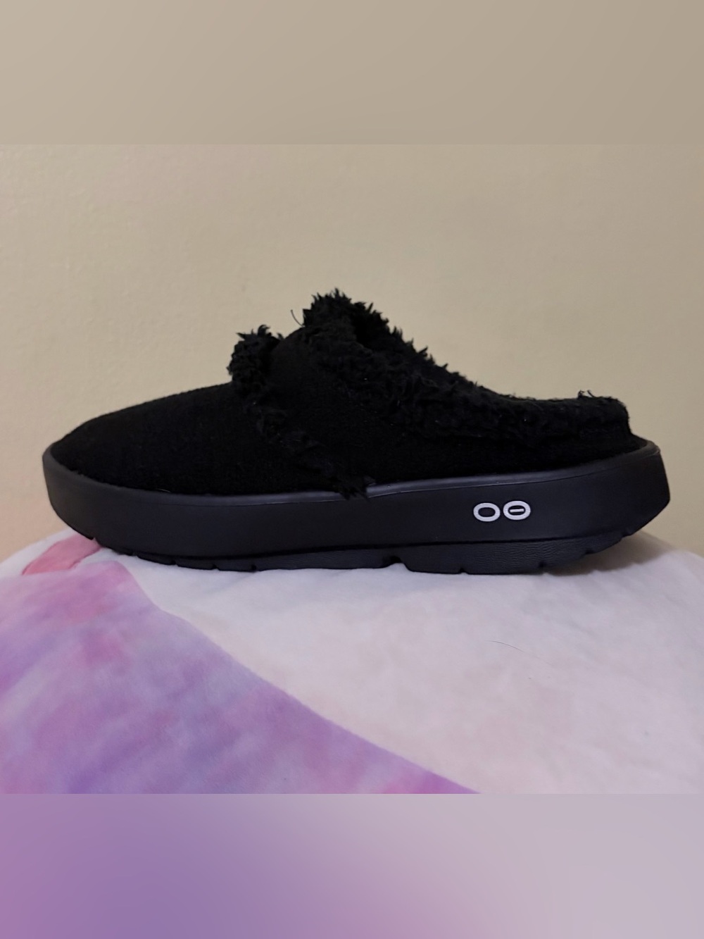 Oofos OOcoozie Mule Black Cozy Slip-On Women’s Shoes Sz 8.5  - EU 39.5 - Picture 2 of 10